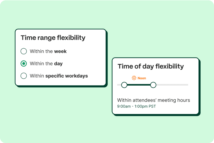Flexible meeting preference controls