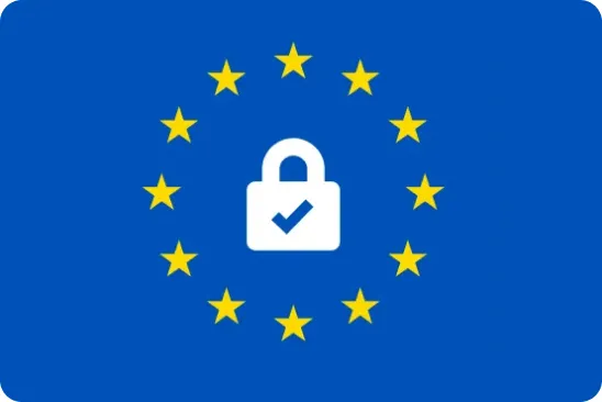 GDPR compliance lock badge